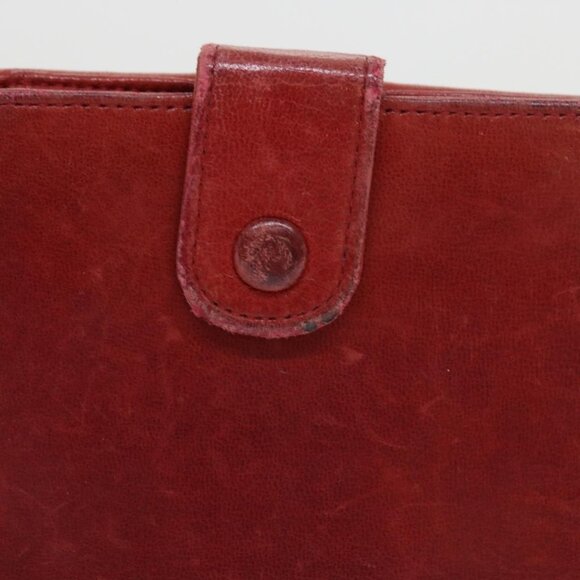CHANEL Wallet Lamb Skin Red CC Auth - Picture 15 of 16